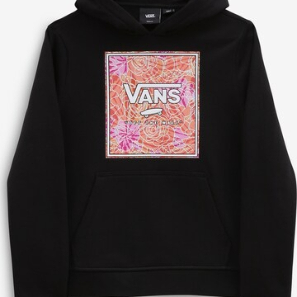 KIDS VANS Floral Rose Camo Box Hoodie Black